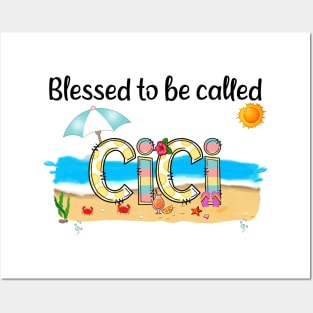 Blessed To Be Called Cici Summer Beach Happy Mother's Posters and Art